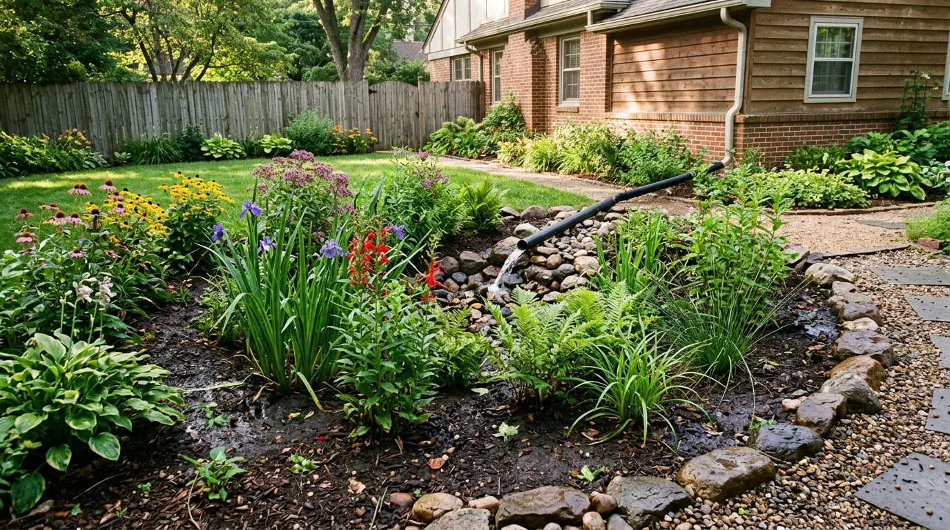 Gravel Trench Beside a Path